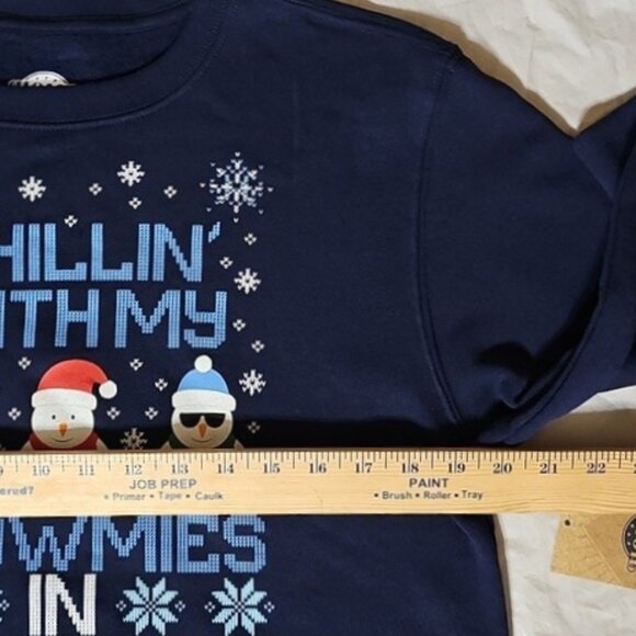 CHILLIN' WITH MY SNOWMIES IN OKLAHOMA Christmas Holiday Sweatshirt Adult Small - Picture 7 of 10